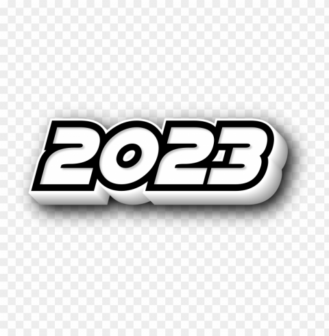 3d text effect sport black white 2023 PNG images with transparent layering