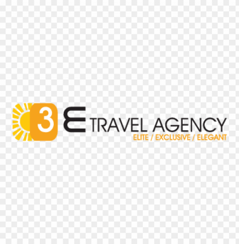 3e travel agency vector logo free download Isolated Icon on Transparent PNG