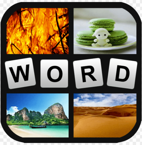 4 pics 1 word logo PNG for personal use