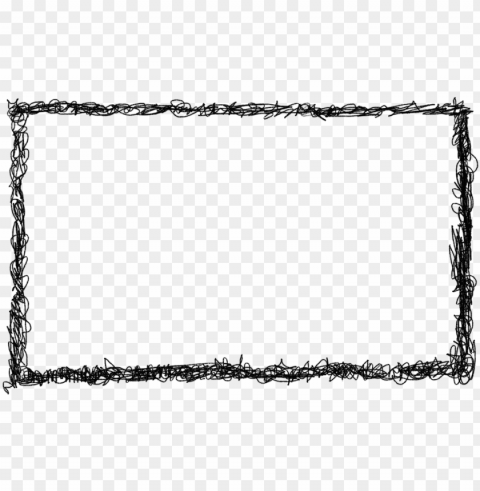 4 rectangle scribble frame - rectangle frame Isolated Icon on Transparent PNG