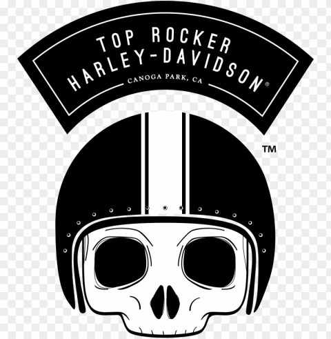 4 top rocker harley - top rocker harley davidson logo Transparent PNG Isolated Graphic Design