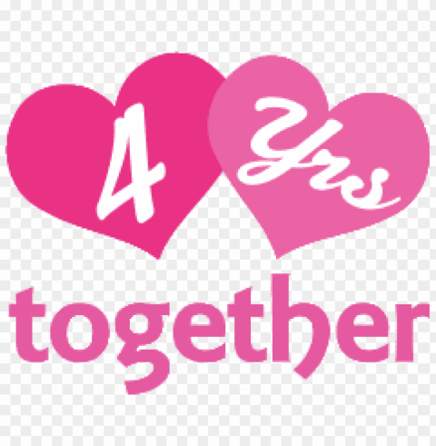 4 years together ClearCut Background PNG Isolation