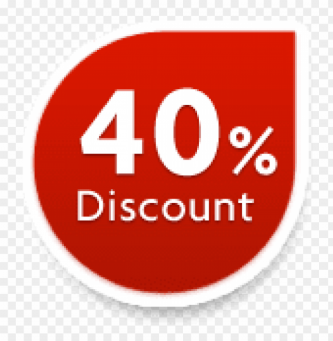 40% discount sticker PNG images with no royalties