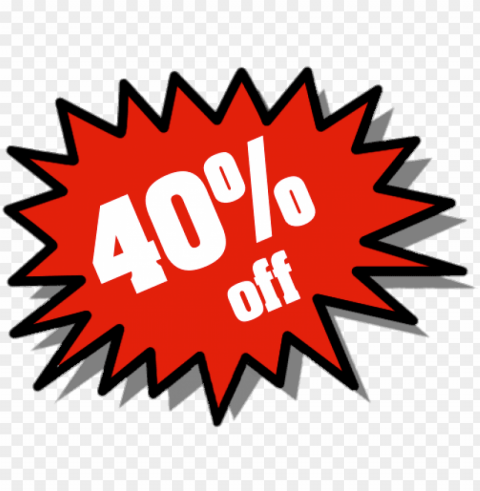 40% discount tag PNG images with no watermark