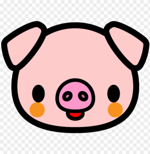 オイデ43 pig face - 豚 の 顔 イラスト PNG files with clear background collection