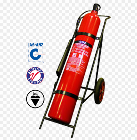 45kg Mobile Co2 Fire Extinguisher - Joint Accreditation System Of Australia And New Zealand Transparent PNG Isolated Design Element