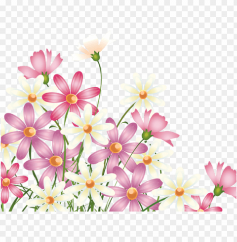 5 - Corner Flower Borders PNG With No Bg