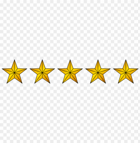 5 Gold Star PNG Download Free