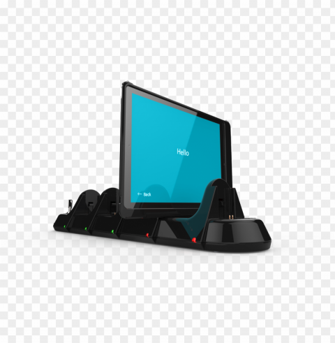 5 way charging dock - desktop computer PNG Isolated Subject with Transparency