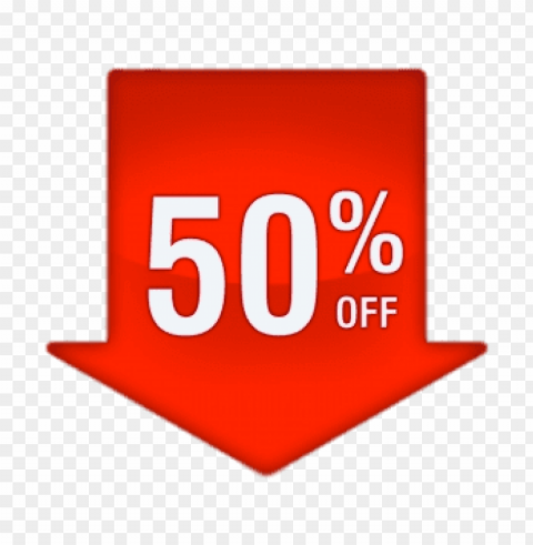 50% discount arrow PNG images with transparent canvas