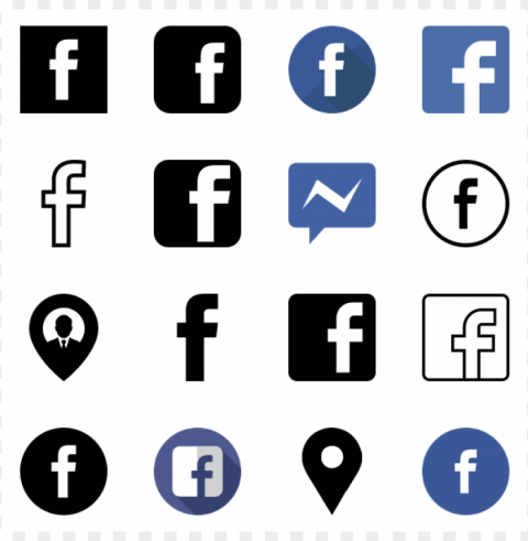 50 facebook icons vector PNG images with no limitations