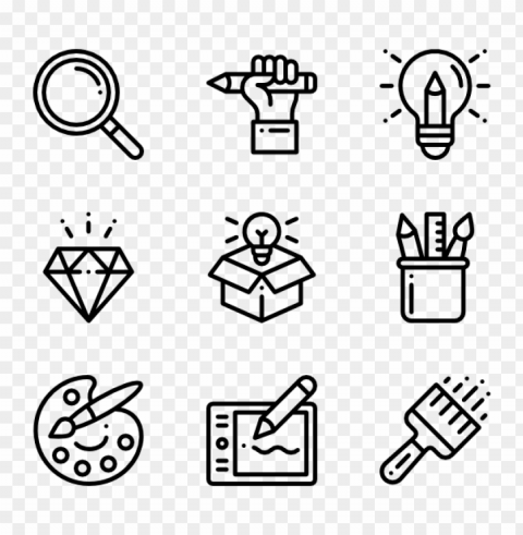 50 graphic design icons vector free download PNG images with transparent canvas