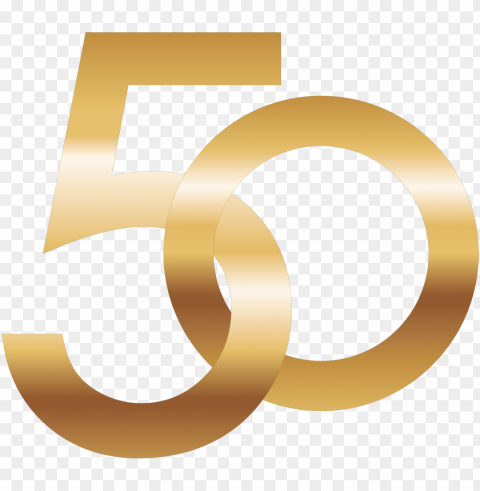 50 number image - gold number 50 Isolated Graphic on Clear Background PNG