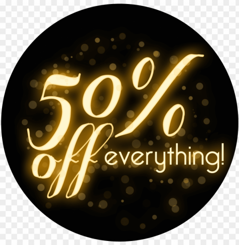 50% off free download - 50 off everything sale Transparent PNG Artwork with Isolated Subject