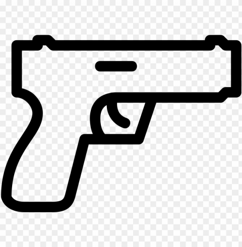 50 Px - Gun Ico Isolated Item On Transparent PNG