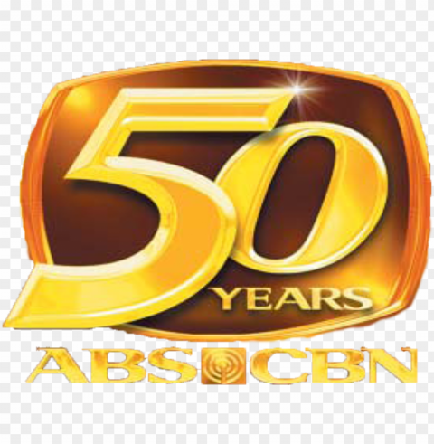 50 years abs cbn 3d logo PNG with alpha channel for download