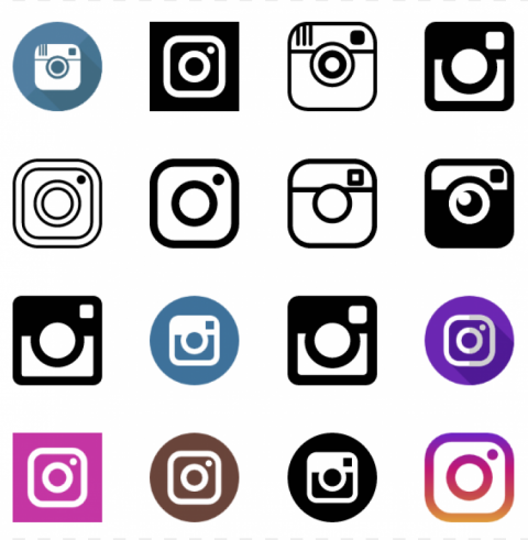 60 instagram icons vector free download PNG images with no royalties