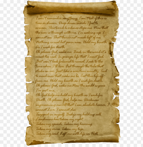 600px-letter - old paper scroll Transparent PNG graphics assortment