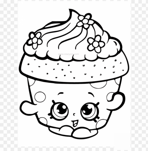 640 x 905 3 - cute cupcake coloring pages PNG with transparent background free