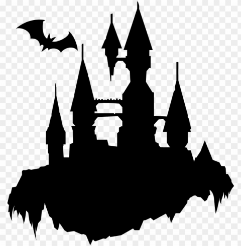 halloween haunted house Castlevania logo in smash PNG pics with alpha channel