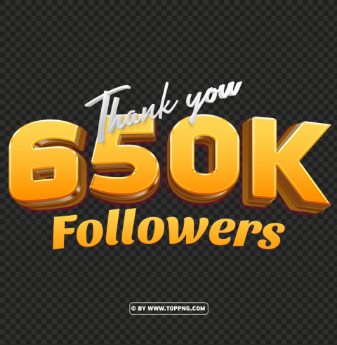 650k followers gold thank you PNG files with no background assortment - Image ID 86df2839