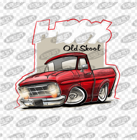 68 ford truck red - clothi Isolated Design Element in PNG Format