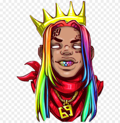 6ix9ine sticker - 6ix9ine cartoo Isolated Element with Clear PNG Background