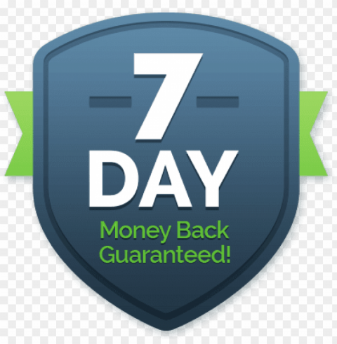 7 days money back guarantee ClearCut Background PNG Isolated Item