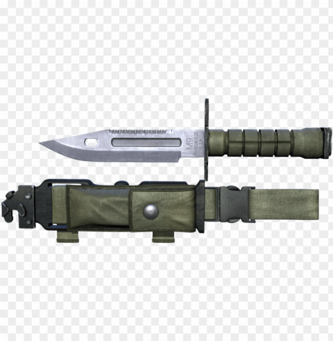 7 m9 bayonet knife pack 2x models royalty-free 3d model - m9 kabar bayonet drawi Transparent PNG Image Isolation