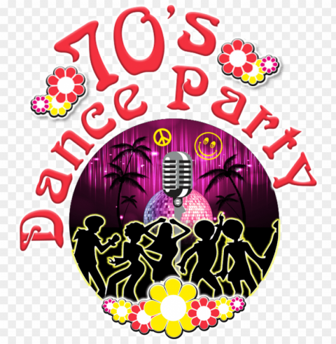 70's dance party - disco dancers invitations w envelopes 8ct PNG files with clear backdrop collection