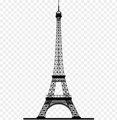 78 - Drawing Fancy Eiffel Tower Isolated Character In Transparent PNG Format