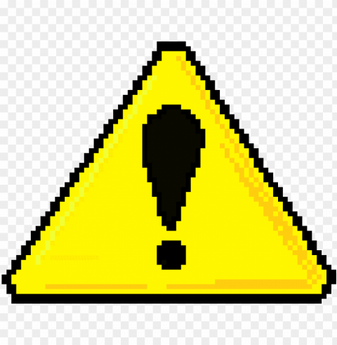 8 bit caution symbol - pixel art Clear Background PNG Isolated Element Detail PNG transparent with Clear Background ID 17bbadf6