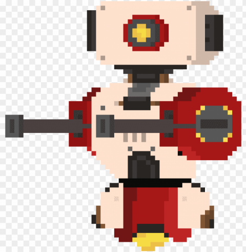8 inch bots - overwatch training bot pixel PNG transparent images for social media