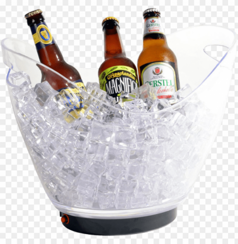 8 liter led ice bucket - beer bottle PNG free download