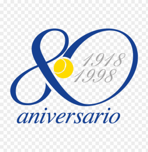 80 aniversario vector logo download free ClearCut Background PNG Isolated Item