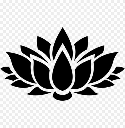 8627 lotus flower outline clip art free - lotus flower silhouette Transparent PNG graphics complete collection