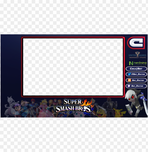 8bit twitch overlay - nintendo super smash bros - wii u download code Transparent Cutout PNG Isolated Element