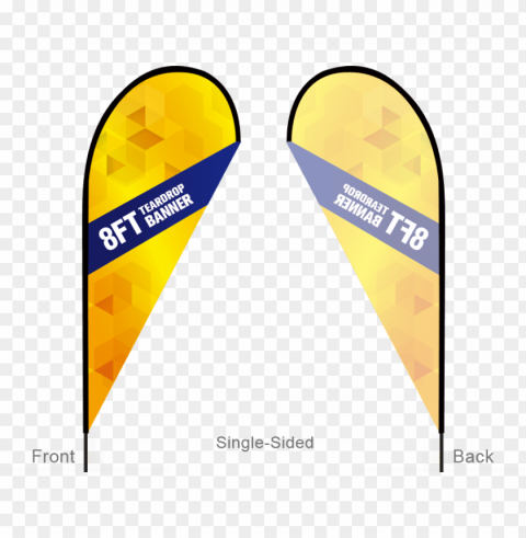 8ft teardrop flag with cross base & water bag - teardrop flag PNG Graphic with Transparency Isolation