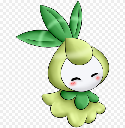 9768000 Exp - Pokemon With Leaves On Head Transparent Art PNG