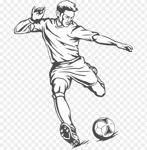 998 x 1253 29 1 - drawing of a footballer Isolated Artwork in HighResolution Transparent PNG