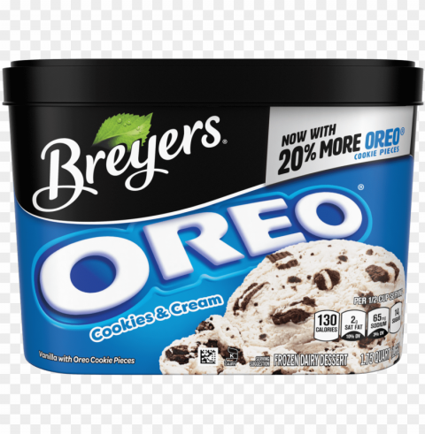 a 56 ounce tub of breyers oreo front of pack - breyers ice cream chocolate peanut butter - 15 qt PNG images with alpha transparency wide collection