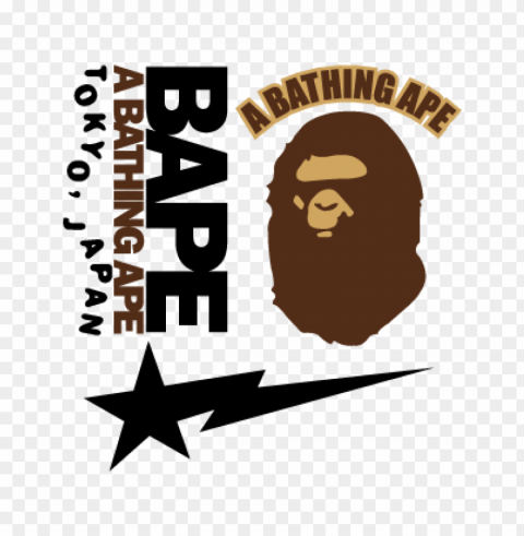 a bathing ape vector logo free download Transparent PNG Isolated Object with Detail