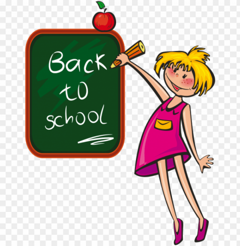 a big welcome back to all students - back to school girls clipart Clear pics PNG