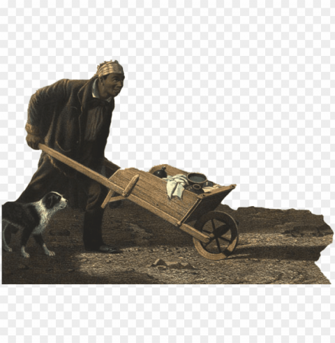 a black man shown pushing a wheelbarrow in an engraving - old man pushing a wheelbarrow PNG images with alpha transparency selection