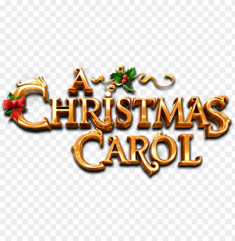 a christmas carol logo PNG with Transparency and Isolation