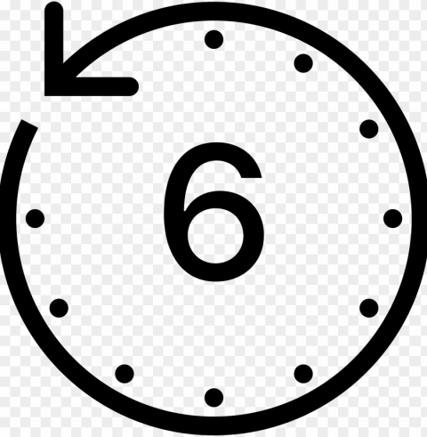 a circle with dots inside the circle - countdown clock icon free Transparent Background PNG Isolated Character