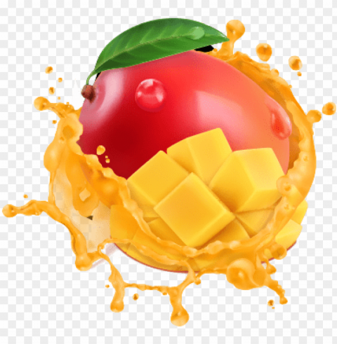 a classic non dairy flavor that brings the sweet tropical - mango juice splash Isolated Graphic with Transparent Background PNG