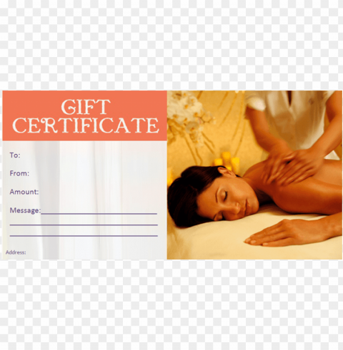 a collection of awesome products - printable massage voucher template PNG with clear background set
