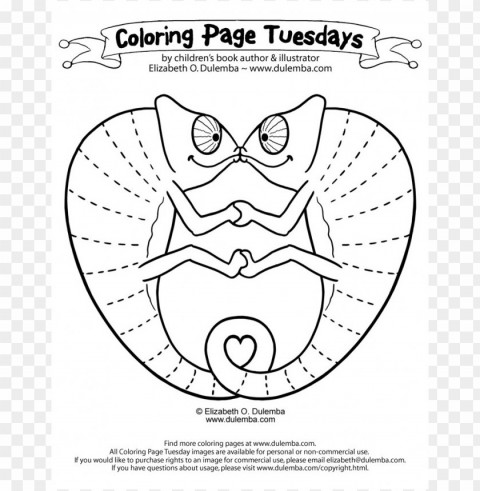 a color of his own chameleon coloring page PNG transparent stock images