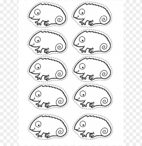 a color of his own chameleon coloring page PNG transparent vectors